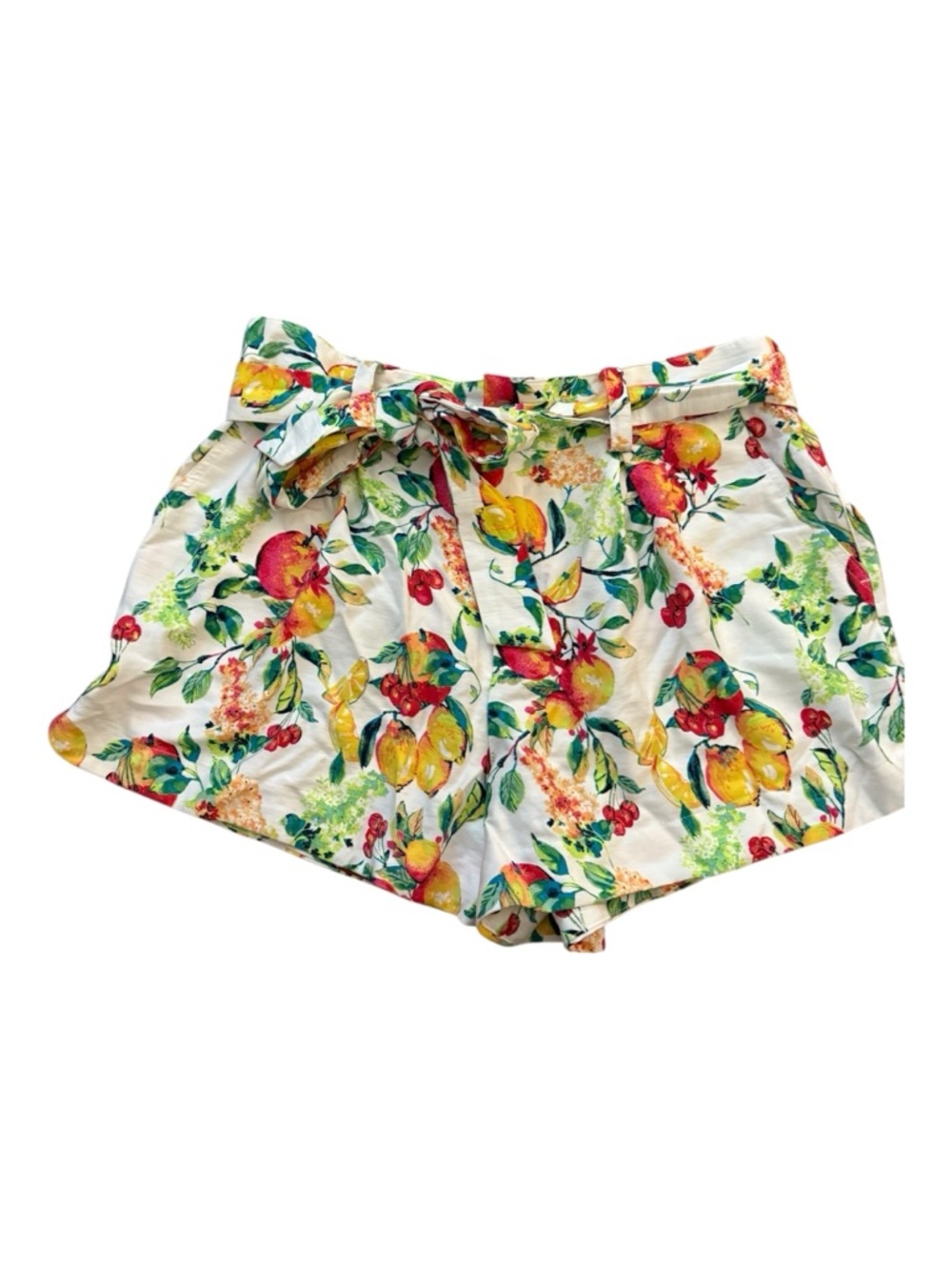 LC Lauren Conrad Fruit Print High Waisted Shorts XL Resort Cottagecore Feminine - Picture 2 of 6